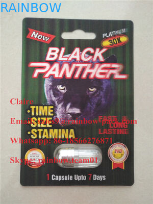 Black Panther 15000 / 12000 Capsule Blister Paper Card / Male Sexual Performance Enhancement Pill Package