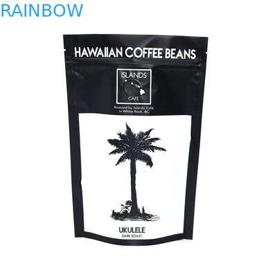 Custom Aluminum Foil Plastic Pouches Packaging , 300g Stand Up Coffee Bags With Valve