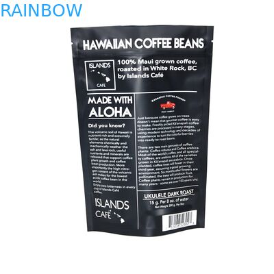 Custom Aluminum Foil Plastic Pouches Packaging , 300g Stand Up Coffee Bags With Valve