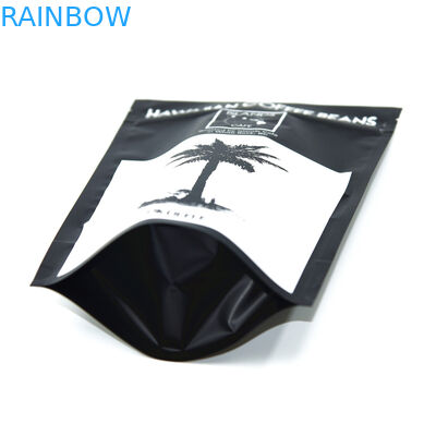 Custom Aluminum Foil Plastic Pouches Packaging , 300g Stand Up Coffee Bags With Valve