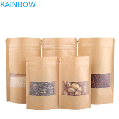 Self Standing Side Gusset 250 Gram Customized Paper Bags Supar Packaging With Window