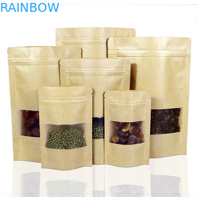 Self Standing Side Gusset 250 Gram Customized Paper Bags Supar Packaging With Window