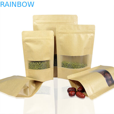 Self Standing Side Gusset 250 Gram Customized Paper Bags Supar Packaging With Window