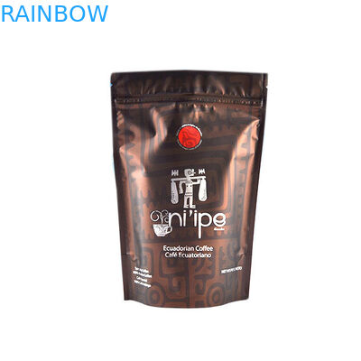 Keny Uganda Ethiopia 250 Gram 500gram Plastic Pouches Packaging , Multiple Color Stand Up Coffee Pouches