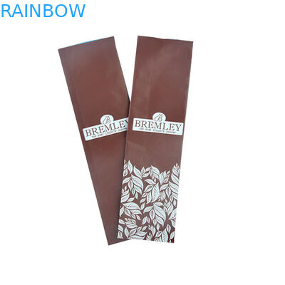 Flat Bottom Food Grade Eco Friendly Stand Up Pouches Coffee Packaging Degassing Valve