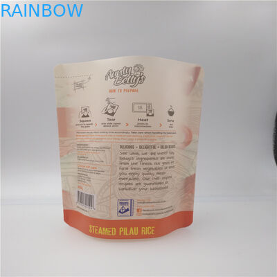 Rice Plastic Packaging Bags For Food , Granola Custom Printed Stand Up Pouches