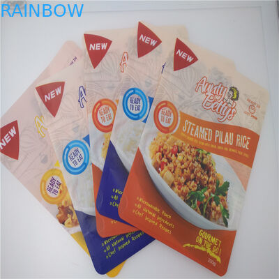 Stand up reusable microwavable Mylar Printed Plastic Bags For Food Packaging With Custom Logo