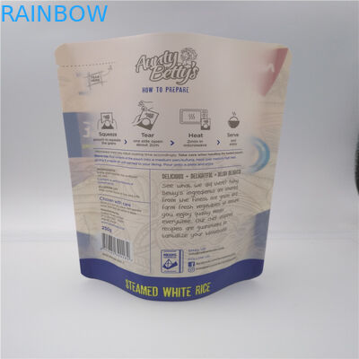 Stand up reusable microwavable Mylar Printed Plastic Bags For Food Packaging With Custom Logo