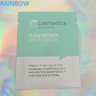 Plastic Aluminum Foil Pouch Packaging Sample Sachet Cosmetics, Three Side Sealing Cosmetic Sample Sachet