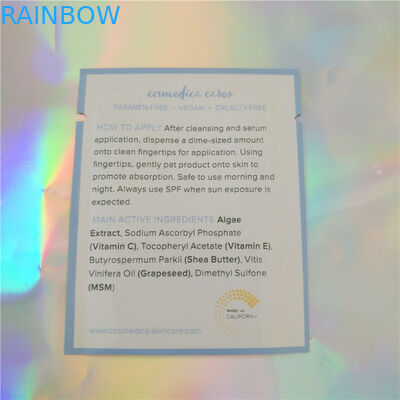 Plastic Aluminum Foil Pouch Packaging Sample Sachet Cosmetics, Three Side Sealing Cosmetic Sample Sachet