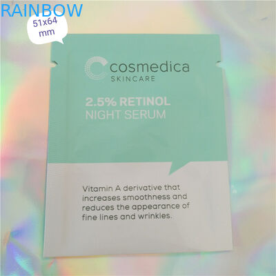 Plastic Aluminum Foil Pouch Packaging Sample Sachet Cosmetics, Three Side Sealing Cosmetic Sample Sachet
