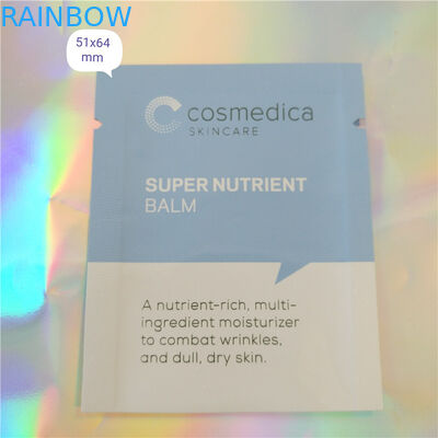 Plastic Aluminum Foil Pouch Packaging Sample Sachet Cosmetics, Three Side Sealing Cosmetic Sample Sachet