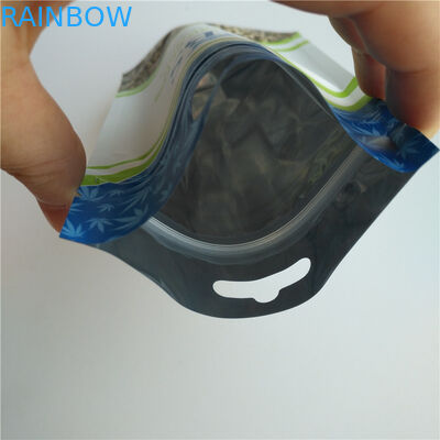 Matte White Hemp Seeds Resealable Packaging Bags , Plastic Pouch Packaging