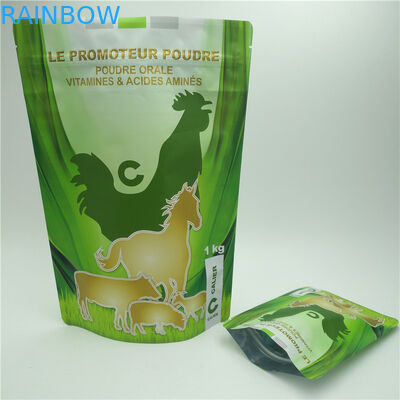 Resealable Plastic Pouches Packaging , Zipper Pet Food Bag For Animal Supplement