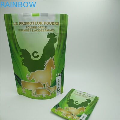 Resealable Plastic Pouches Packaging , Zipper Pet Food Bag For Animal Supplement