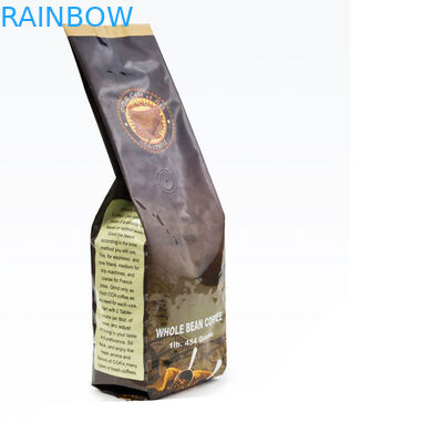 2017 Wholesale heat seal 500g roasted ground coffee packaging bag with valve and tin tie