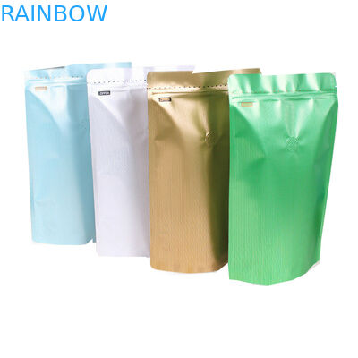 Custom Printed Matt Roasted Coffee Bean Packaging Bag Stand up Pouch Aluminum Coffee Packaging Bags 250g with Valve