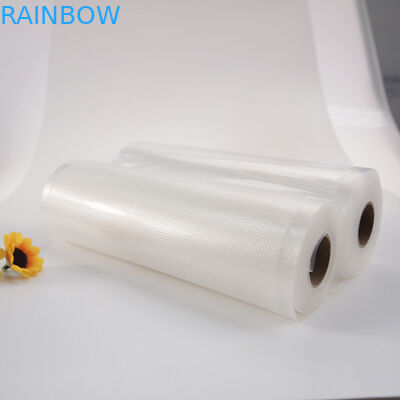 transparent embossed nylon pe vacuum heat seal bags food saver roll for fruit