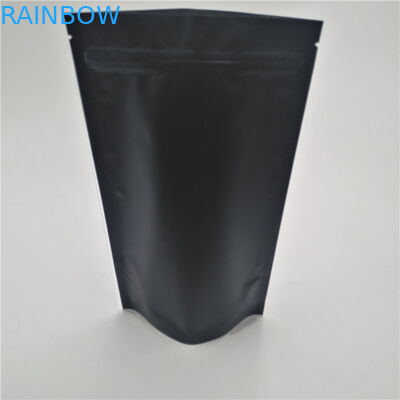 1lb Matte White Plastic Resealable Stand Up Coffee Pouch With Valve