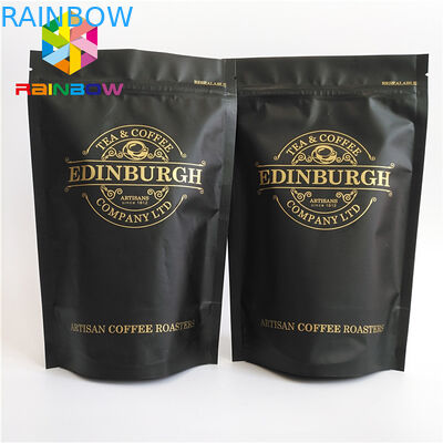 Plastic zipper Bottom Gusset Bags 500g stand up resealable coffee k pouch