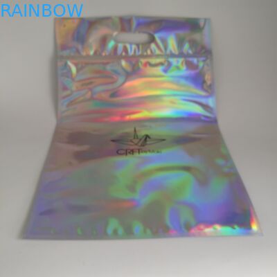Plastic Snack Food Packaging Holographic Tear Notch Mylar Bag Laser Line