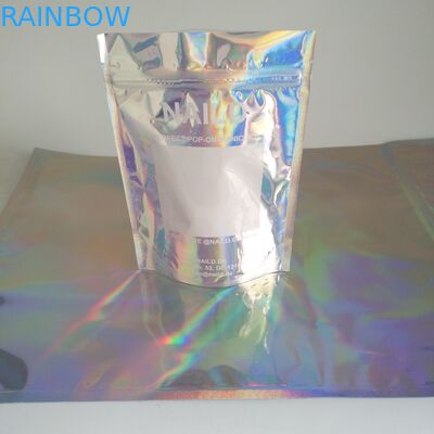 3 Side Sealed Holographic Mylar k Bags for Powder Body Scrub Products