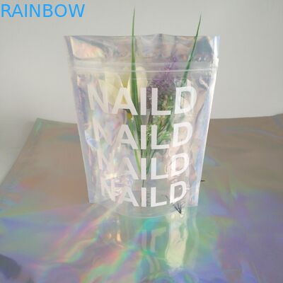 3 Side Sealed Holographic Mylar k Bags for Powder Body Scrub Products