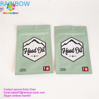 1 gram CBD oil / Hood oil Plastic Pouches Packaging 3 side sealed k mylar bag
