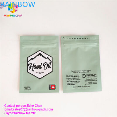 1 gram CBD oil / Hood oil Plastic Pouches Packaging 3 side sealed k mylar bag