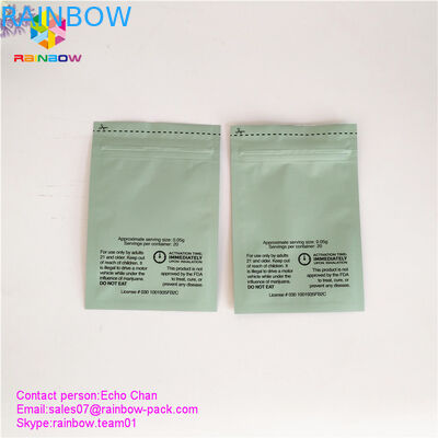 1 gram CBD oil / Hood oil Plastic Pouches Packaging 3 side sealed k mylar bag