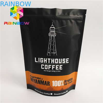 Resealable k Stand Up Coffee Pouches Bag For Food , Custom Size