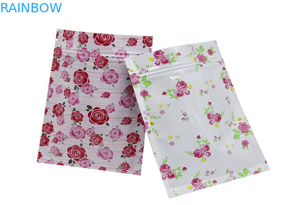 Gold Crystal Three Side Sealed Plastic Bags For Eye / Facial Mask , Eco Friendly