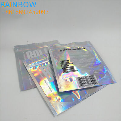 Custom Printing Foil Pouch Packaging One Side Clear Zipper Glossy For USB Cable