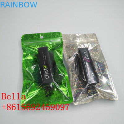 Custom Printing Foil Pouch Packaging One Side Clear Zipper Glossy For USB Cable