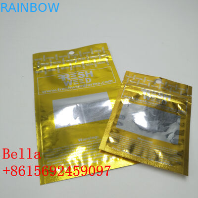 Custom Printing Foil Pouch Packaging One Side Clear Zipper Glossy For USB Cable