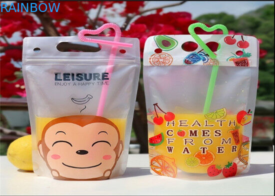 Zipper Lock Stand Up Bags Customized Size CMYK Color For Liquid Food