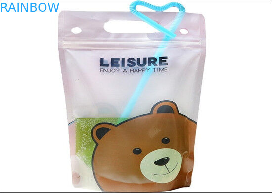 100ml / 200ml  Transparent Stand Up Pouches Full Color Printing With Zipper