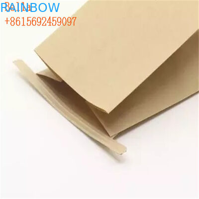 Square Block Customized Paper Bags Flat Bottom Window Kraft Paper For Coffee Bean
