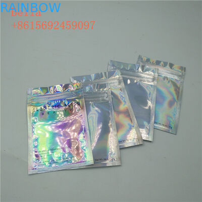 Three Side Seal Foil Pouch Packaging , Small Cosmetic Stand Up Bags With Zipper