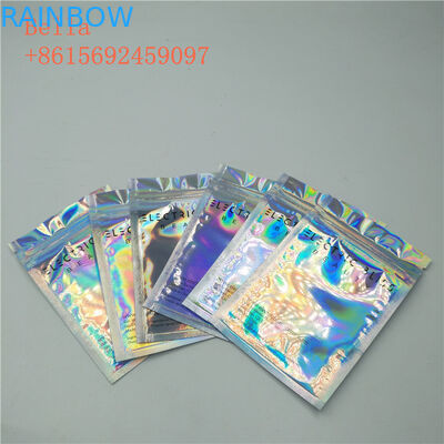 Three Side Seal Foil Pouch Packaging , Small Cosmetic Stand Up Bags With Zipper