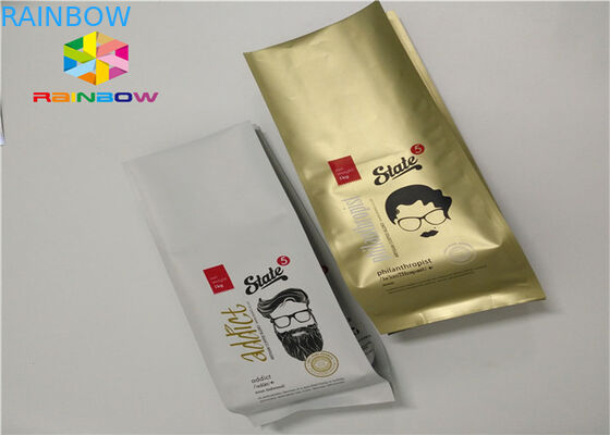 Custom Printed Drip Coffee Side Gusset Packaging Bag For Roasted Coffee with Valve and Tin Tie Coffee Bean Powder Pouch
