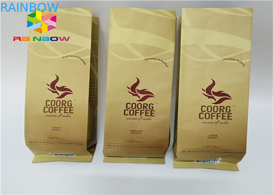 Custom Printed Drip Coffee Side Gusset Packaging Bag For Roasted Coffee with Valve and Tin Tie Coffee Bean Powder Pouch
