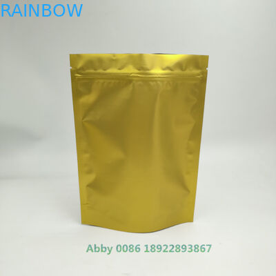 Gold Laminated Aluminum Plastic Pouches Packaging 25g / 50g / 100g For Tea