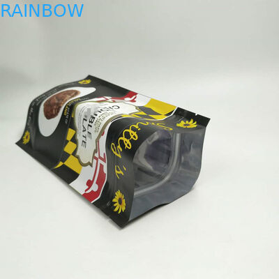 Stand Up Snack Bag Packaging Three Side Seal Round Corner With Zipper