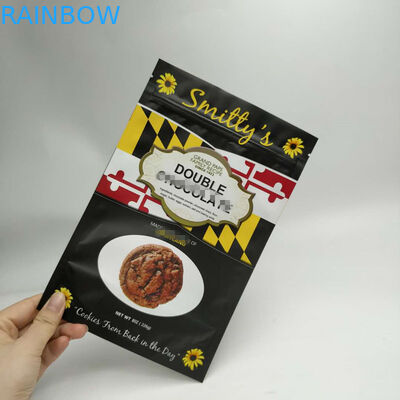 Stand Up Snack Bag Packaging Three Side Seal Round Corner With Zipper