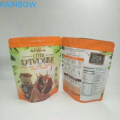 Food Grade Stand Up Zipper Pouch Gravnre Printing For Cookie Customized Size