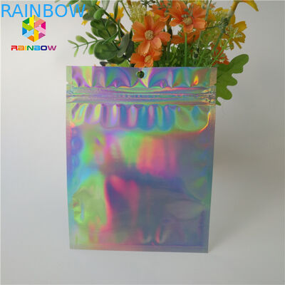 Brightly Laser Cosmetic Packaging Bag  With Clear Front / Back Holographic