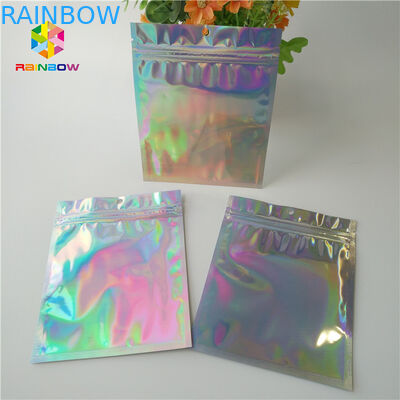 Brightly Laser Cosmetic Packaging Bag  With Clear Front / Back Holographic