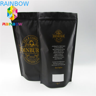 Laminated Aluminum Foil Plastic Pouches Packaging , Heat Sealed Stand Up Bags With Valve