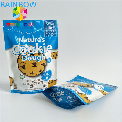 Reusable Stand Up Bags Customized Printing Tear Notches For Cookie